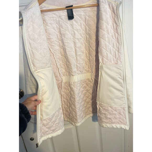 The North Face Caroluna Jacket Coat Women's Large White Sherpa Lined 5600 - Picture 2 of 7